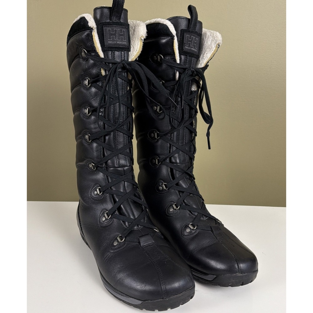 Helly Hansen Skuld 4 Women Winter Boots Black Waterproof Leather Faux Fur 9.5